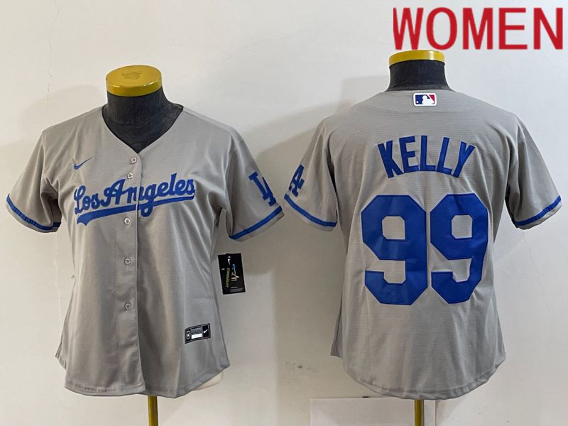 Women Los Angeles Dodgers 99 Kelly Grey 2024 Nike Game MLB Jersey style 5